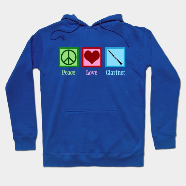 Peace Love Clarinet Hoodie by epiclovedesigns